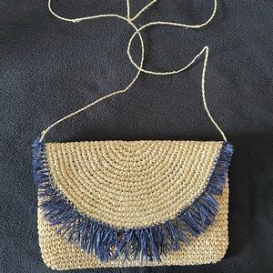 Southern Tide straw crossbody bag